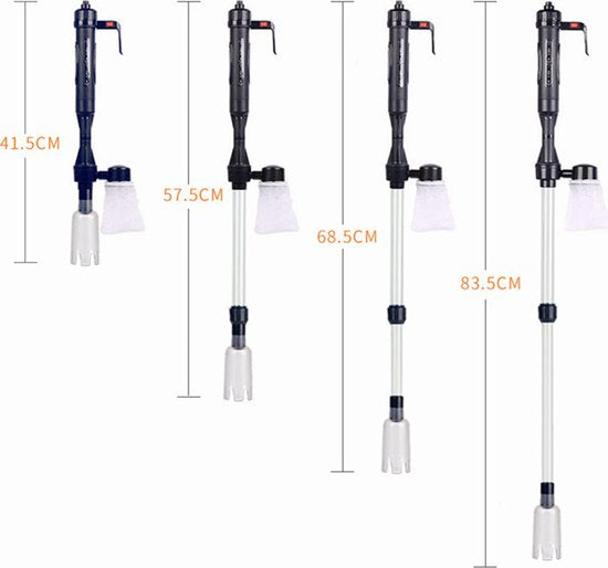 Unikorf 3-in-1 Aquarium Stofzuiger (2 modi) - Donkerblauw