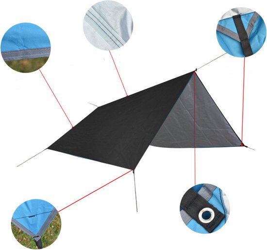 Outdoor Zonnescherm 300x300cm Waterdicht met Opbergtas