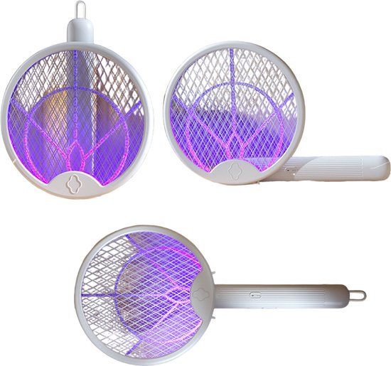 Unikorf 4in1 Muggenklapper 3000V-opvouwbaar USB oplaadbaar