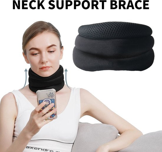Ergonomische 3-standen Ademend Nekbrace Verstelbaar Zwart