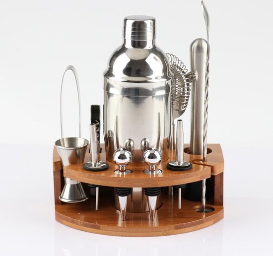 12-delige cocktailshaker set - RVS