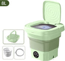 Opvouwbare mini wasmachine voor thuisgebruik, draagbare mini-opvouwbare wasmachine blauwlichtsterilisatie + grotere motor met afvoermand + afvoerslang