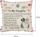 Sierkussensloop 45x45 cm - 'To my daughter' cadeau