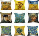 TDR - Sierkussensloop - van katoen en linnen - 45 x 45 cm - Thema: van Gogh ,Zelfportret 45*45cm