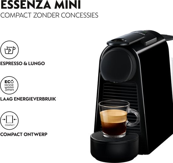 De'Longhi Nespresso Essenza Mini EN85.B - Koffiecupmachine - Zwart