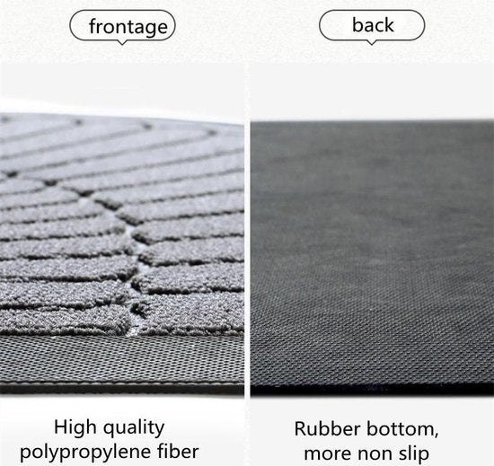 TDR-Halfrond antislip deurmat -droogloopmat-lichtgrijs 60*90