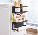 Multifunctioneel Ophangbaar Keukenrek of badrek- multifunctioneel organiser  - Magnetisch - Zwart