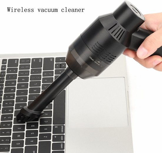 Wireless Mini Vacuum Cleaner -toetsenbord reiniger- Krachtige zuigkracht - Lange batterijduur - Verschillende mondstukken -zwart