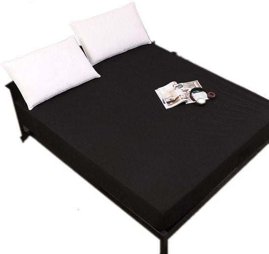 Matrashoes - Ademend & Antibacterieel - Waterdicht - Bescherm uw matras tegen vloeistoffen & allergieën - 140x200x30 cm - zwart