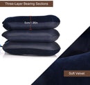 Opblaasbaar Nekpijn Kussen – Ergonomisch Nekkussen van Zacht Fleece – Neksteun & Nekstretcher – Verlicht Nek- en Schouderpijn – Blauw