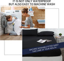 TDR-Tweepersoons Matrashoes - Ademend & Antibacterieel - Waterdicht - Bescherm uw matras tegen vloeistoffen & allergieën - 160*200CM-zwart