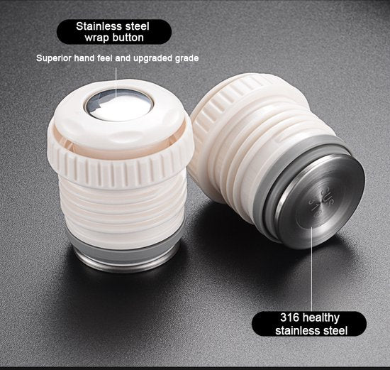 TDR - Thermosfles - RVS - grote capaciteit - 580 ml  wit