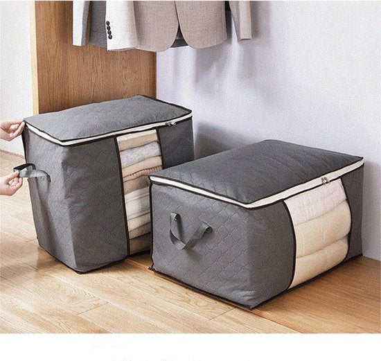 4x Opbergtas voor Kleding/Dekbed - 50L - Grijs