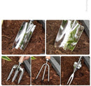 5-delige Tuingereedschap Set – RVS & Houten Handvatten – Schopje, Hark, Plantschep & Meer – Ideaal voor Elke Tuinier