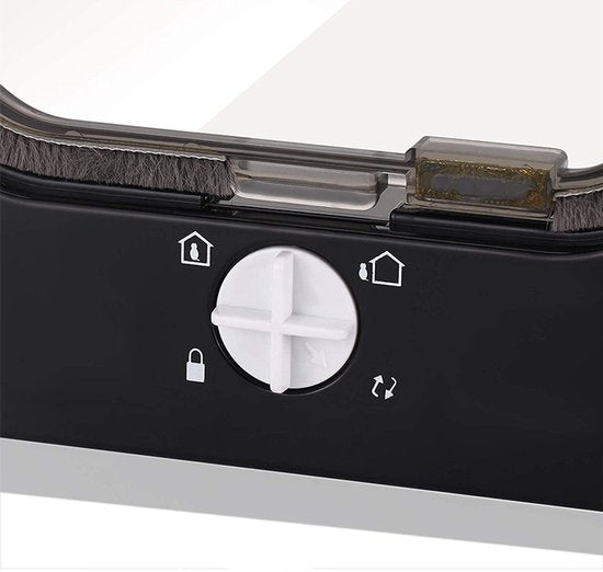 Premium Kattenluik Zwart 4-standen Weerbestendig