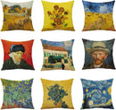 TDR - Sierkussensloop - van katoen en linnen - 45 x 45 cm - Thema: van Gogh ,Het witte huis bij nacht