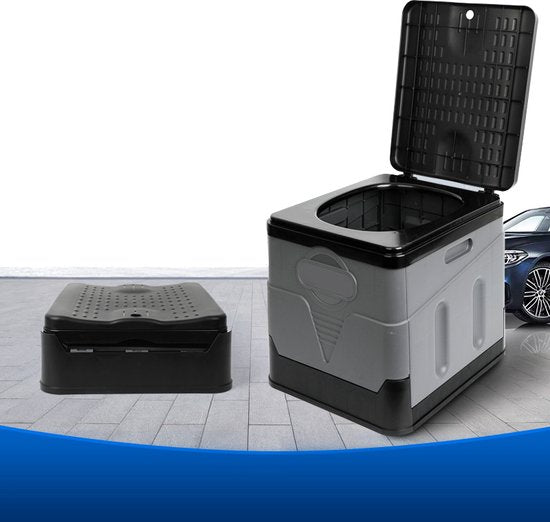 Opvouwbaar toilet- Camping Toilet -grijs (inclusief 12 sets accessoires)