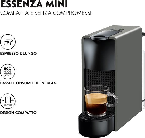 Krups Nespresso Essenza Mini XN110B - Koffiecupmachine - Grijs