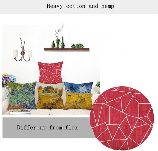 Sierkussensloop 45x45 cm van katoen-linnen van Gogh Irissen