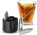 Unieke Whiskey Kogels met Revolvervatvorm - Set van 6 - herbruikbaar - RVS