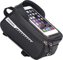 Waterdichte Fietsstuurtas Met Aanraakscherm En Zonneklep, Fietstelefoontas Met Grote Capaciteit (voor Iphone Samsung En Andere Smartphones Onder 6,5 Inch)-  zwart 21 * 9 * 10,5 cm