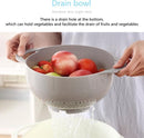 8-delige-Multifunctionele groentewasmand poederzeef -Afdruipmand-Meng en Maatkommen-stapelbaar- Beslagkommen