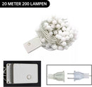 LED bal lichtsnoer warm wit 12m 100 lichtjes bal USB 8 functies afstandsbediening