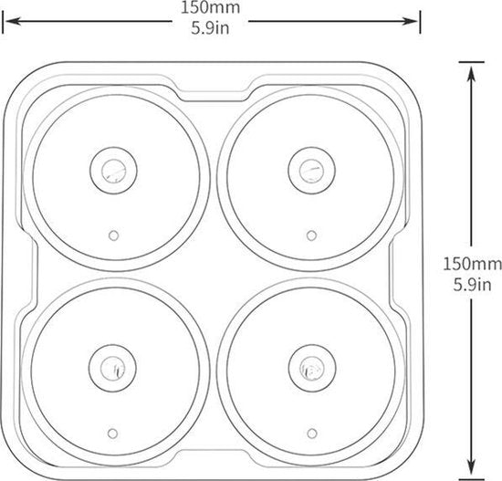 Siliconen ijsblokjesvorm - Rozen ijsbal Maker met Deksel