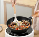 Wokpan - Ø 30 cm - Marmeren Coating - Geschikt voor Inductie, Gas, Elektrisch en Keramisch - Beige Creme - PFAS Vrij