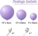 86-delige Macaron Ballonnenset -Ballonnenboog- Feest/ Party-Verjaardag-jubileum-Decoratie-licht paars