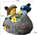 Prachtige Landelijke Hars Vogeldecoratie met Warm Welkom- Duurzaam en Charmant- 15*6*14cm