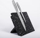 Keuken Opvouwbare Magnetische Messenblok -Messenblok Zonder Messen- Modern en Ruimtebesparend Ontwerp- zwart met witte spikkels