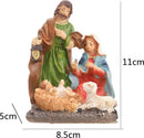 2-Delige Kerststal Set - Maria, Jozef en Kindje Jezus - Compacte en Gedetailleerde Kerstdecoratie