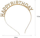Happy Birthday Tiara en Sjerp-Met text "Birthday Queen"- Ideaal als Cadeau voor Verjaardagen-birthday diadeem-goud