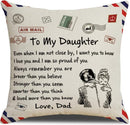Sierkussensloop 45x45 cm - 'To my daughter' cadeau