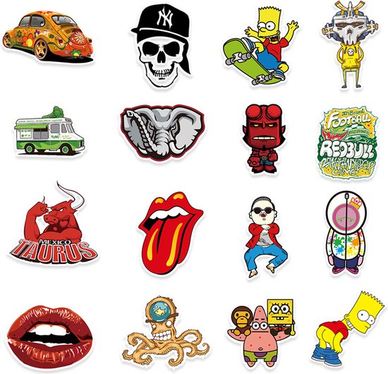 TDR - 200 waterdichte graffitistickers voor diverse oppervla