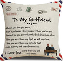 TDR -Sierkussensloop- 45x45 cm  - leuk als cadeau voor naar vriendin -  "To my girlfriend"