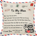 TDR - Sierkussensloop - 45x45 cm  - leuk als cadeau voor echtgenoot / man -  "To my man"