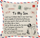TDR Sierkussensloop 45x45 cm - 'To my son' Cadeau