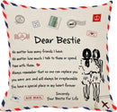 Sierkussensloop 45x45 cm 'Dear Bestie' - cadeau vriendin
