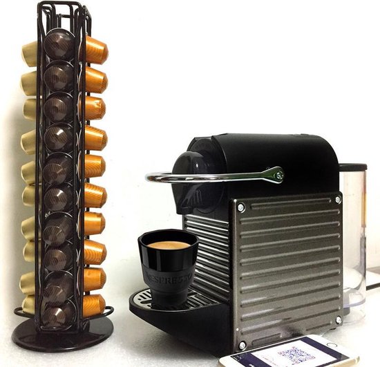 Draaibare capsulehouder - Geschikt voor Nespresso en compatible Capsules - 40 stuks zwart