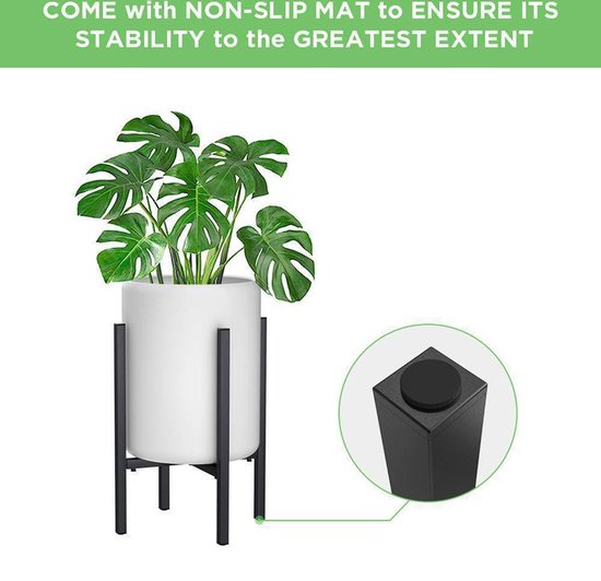 Verstelbaar Plantenrek 24-36 cm - Duurzaam Zwart