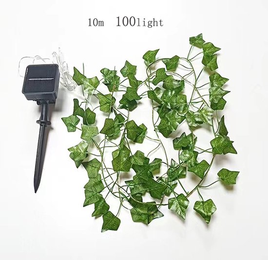 Esdoornblad Lichtslinger Zonne-energie 10m 100 Lichtjes