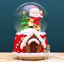 Magische Kerst Sneeuwbol met Muziek en Kleurrijke LED – Kerstman op Motor – Luxe Decoratie – Ø8 cm, Hoogte 14 cm
