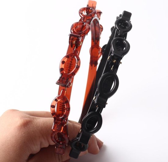 Dubbellaags Twist Vlecht Hoofdband - 1x Zwart, 1x Bruin