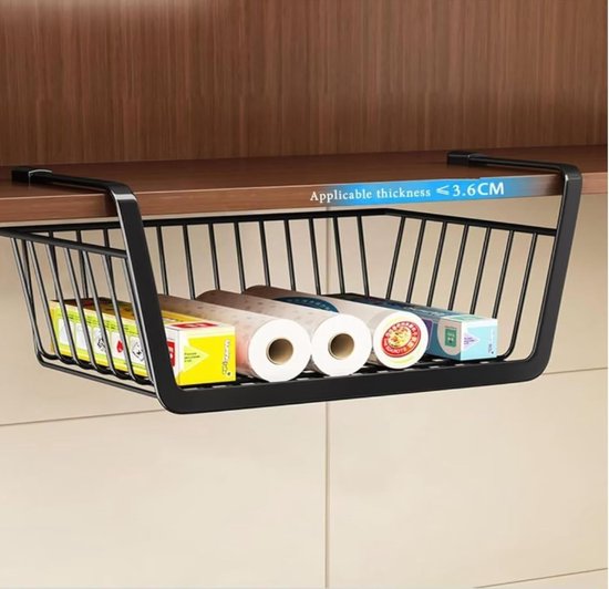 Hanging Basket Set - 2-Delige Onderkast Opbergbak voor Keuken, Badkamer en Kantoor – afbeelding 11