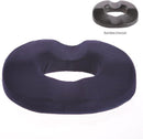TDR - Orthopedisch Kussen van Traagschuim - Ringkussen - Donut Zitkussen - Ergonomisch - Verlicht Druk op Stuitje - Stoel | Rolstoel | Autostoel | Zwangerschap - Afneem en Wasbare Hoes - Anti-Slip Bodem - Navy Blue