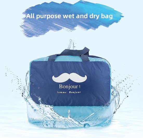 2x Waterdichte tas met compartimenten - marineblauw