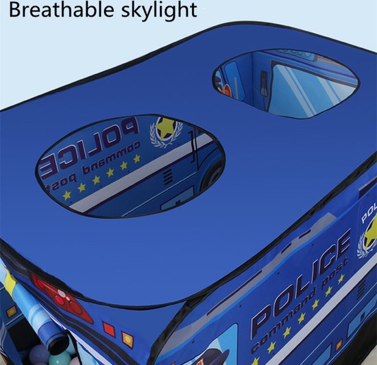 TDR-Kinder auto tent -speelhuistent- opvouwbare tent - Politiewagen 112*70*75CM