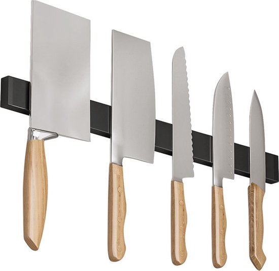 Stijlvolle Magnetische Messenhouder met Krachtige Neodymium Magneten -Ruimtebesparend voor Elke Keuken- 50 cm